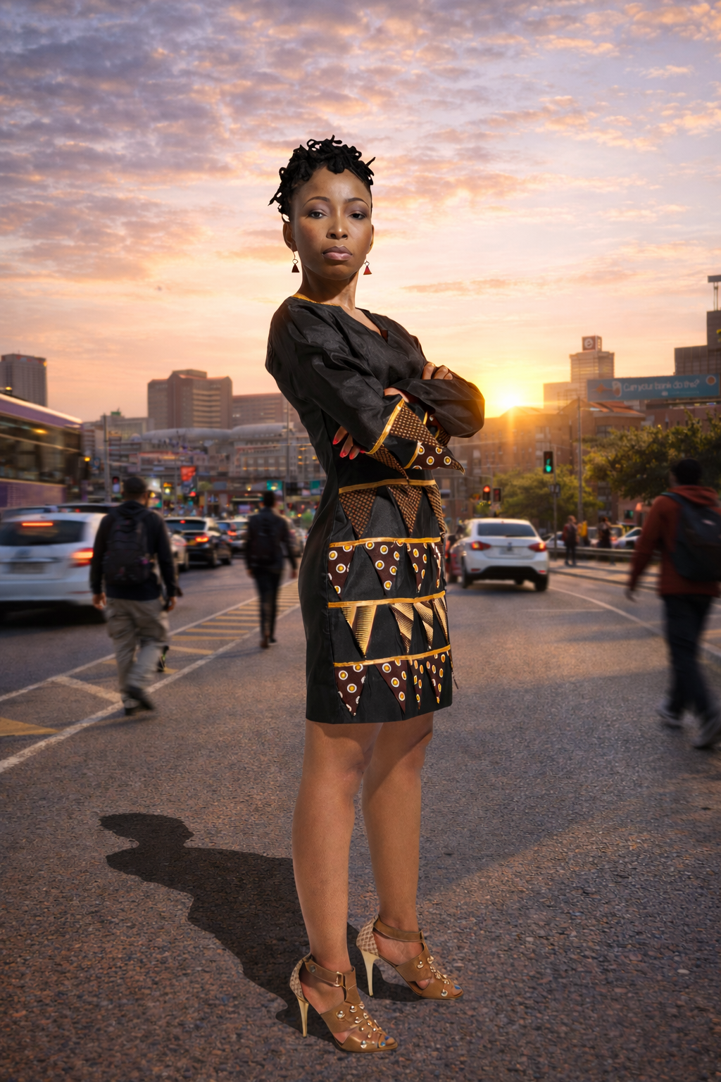 Confident dawn in the city Confident dawn in the city